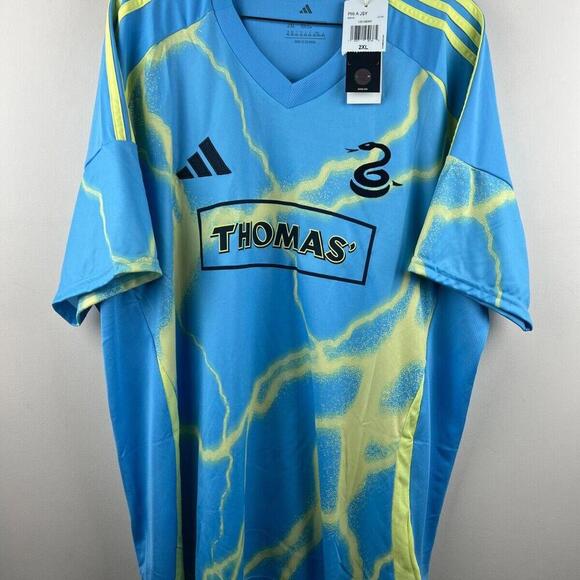 Adidas Philadelphia Union 2024/25 Away Jersey Blue Lightning 2XL JJ2160 NWT MLS - Picture 1 of 8